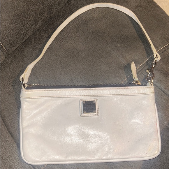 Dooney & Bourke White Leather Shoulder Bag - Picture 1 of 7